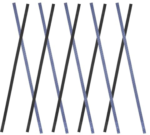 ARTSEWPLY Lot de 10 Bandes Adhésives de Protection Latérale pour Raquette de Tennis de Table 08 CM Tissu PU Résistant Anti-UV Couleurs Noire et Bleue Accessoires pour Prolonger Durée