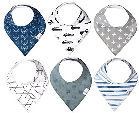 Copper Pearl 6 Pack Soft Cotton Baby Bibs for Drooling and Teething, Absorbent Drool Bibs for Baby Boy, Adjustable to Fit Newborns to Toddlers, Tons of Styles (Rider Set)