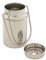 Pot à lait inox 2,5l - Pot à lait - pour café lait sauces - 22cm de haut - pot à lait avec couvercle - anse récipient de transport - pot à lait déco - pot à café - pot à vin