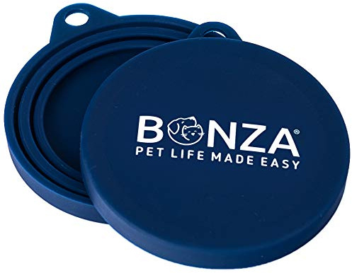 Bonza Pet Food Can Covers, Set of 2 Universal Silicone Can Covers for Pet Food Cans, Food Safe BPA Free, Dishwasher Safe. Loose Fit Lid Easy to Place On and Remove.