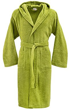 Bassetti Accappatoio Uomo Donna con Cappuccio Taglia XL Spugna di Puro Cotone 370gr/m² Verde
