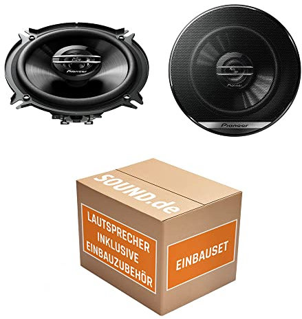 Lautsprecher Boxen Einbauset passend mit Pioneer TS-G1320F - 13cm 2-Wege 130mm PKW Koaxiallautsprecher Auto Einbausatz für Dacia Logan + MCV