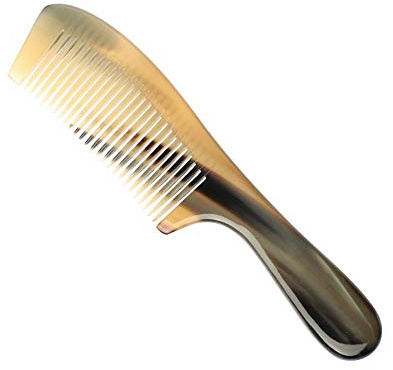 RAOLEI2019 Hornkamm-natürlich,Hornkamm für Haare, Hornkamm für Mann/Frau, kein statischer handgefertigter Kamm,18cm.