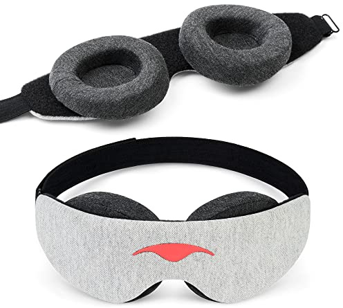 Manta Slim Sleep Mask – Ultra-Light Blackout Eye Mask with Adjustable Eye Cups, Soft Strap for Comfortable Sleep, Minimalist Design for Better Rest
