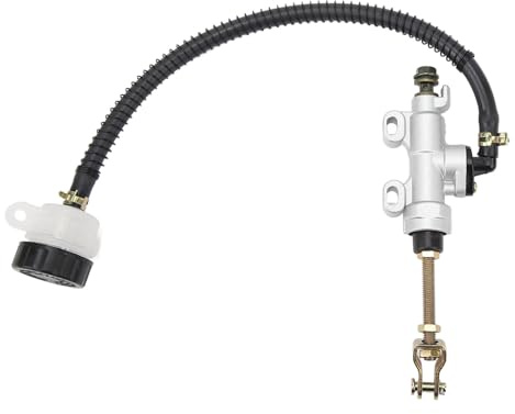 Hauptbremszylinder motorrad, Bremsflüssigkeitsbehälter quad Hintere Fußbremspumpe Motorrad Hydraulische Bremspumpe Fußbremse Hauptzylinder Pumpe Hydraulik mit Reservoir für Dirt Bike ATV