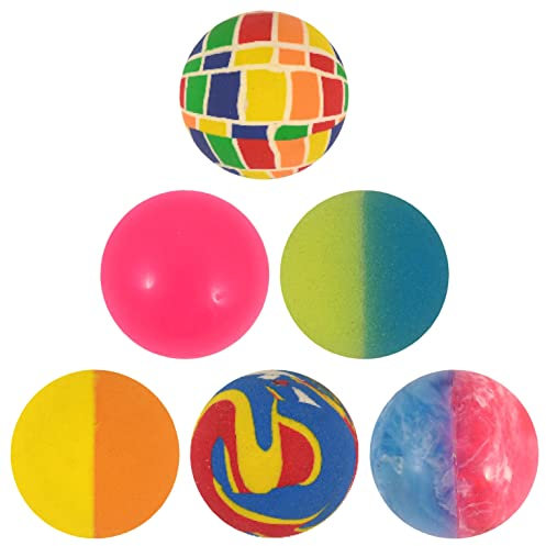 6x Flummies für Kinder groß, 45 mm Flummi XXL, bunt, perfekte Gastgeschenke und Mitgebsel für Kindergeburtstag, Weihnachten, Adventskalender, Pinata, für Jungen und Mädchen, Bounce Ball Set.
