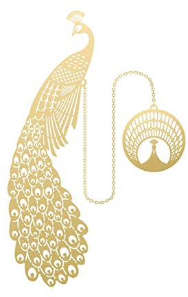 caihuashopping Lesezeichen Metall Peacock Anhänger Lesezeichen Geschenk Kreative chinesische Stil Graduation Geschenk for Jungen und Mädchen Buch Markierungen (Color : A)