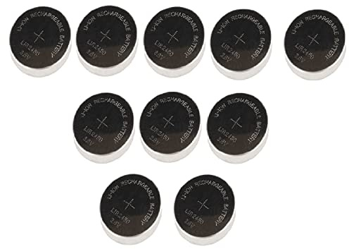 EASTCELL 10 x LIR2450 Li-Ion uppladdningsbara 3,6 V batteriknappcell CR2450 uppladdningsbar
