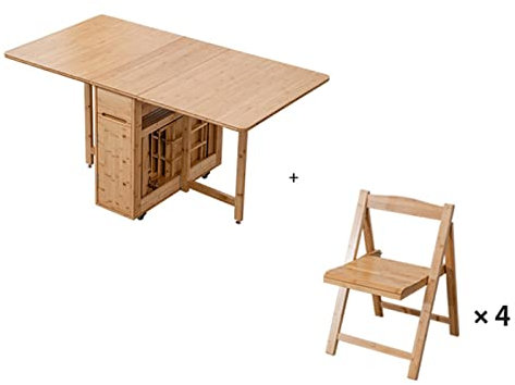 ZARBAILRE Klapptisch Holz Esstisch, Witterungsbeständig Klapptisch Esstisch, Mehrzweck Klappbarer Tisch für Garten, Terrasse und Balkon (A 148.5×80×74.5cm)