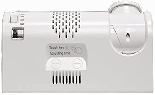 ATAAY Projektionswecker für Schlafzimmer 90° Projektor an der Decke LED-Bildschirm Helligkeit Dimmer Kaminsims Fernbedienung (weiß ohne Fernbedienung)