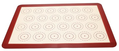 Alipis Tapete De Silicona Para Hornear Macarrones Antideslizante Resistente Al Calor Reutilizable Para Horno Con Círculos Rojos Esterilla Práctica y Fácil De Limpiar