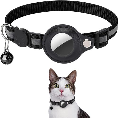 Anti-Würgehalsband für Kätzchen, einstellbares Anti-Würgehalsband, Halsband zur Verhinderung von Verlusten für Katzen, Kätzchen und Welpen, 22-32 cm, schwarz