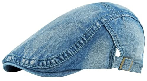 meioro Frauen Denim Newsboy Cap Baumwolle Flache Kappe Ivy Gatsby Driving Hunting Gatsby Cabbie Hats für Männer