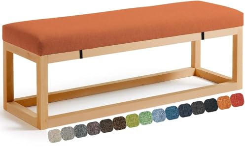 UWOBTN Bankauflage Outdoor, 100x50/120x40/150x50/120x50 Sitzkissen Bank Mit Abnehmbarem Bezug, Sitzpolster Waschbare, rutschfest Gartenbank Auflage, Sitzauflage Bank Esszimmer(K,100x45x3cm)