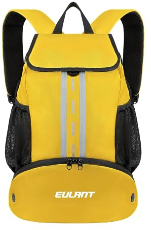 EULANT Sacs à Dos de Football avec Compartiment à Chaussures,Sacs de Sport Imperméables pour Basketball/Natation/Camping/Entraînement/Plage,Sac à Dos avec Compartiment Inférieur,Basic Version
