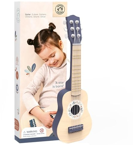 SPEEDY MONKEY Wooden Kids Guitar Toy for Musical Play | 6-String Nylon Guitar for Early Learning | Supports Creativity, Rhythm & Motor Skill Development for Kids Ages 3+