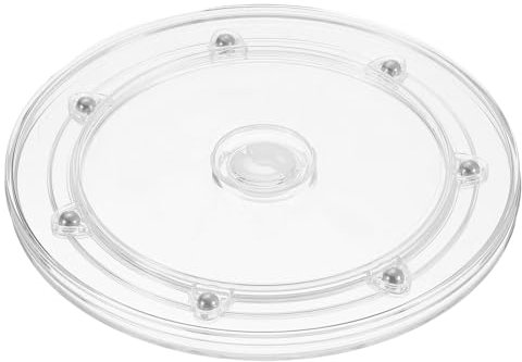 QUARKZMAN akryl Lazy Susan skivskiva, 15 cm transparent roterande platta organisatör kullager 360 graders vridbar bricka för kryddhylla bord kök dekoration badrum