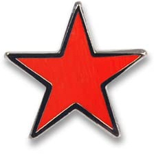 Stern Pin Rot - Anstecker Rot 1,5cm mit Butterflyverschluss | Stern Pins Anstecker in bester Qualität