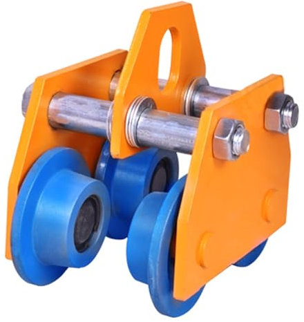 XUHONGYA Pustalk-Laufkatze 1-3 Tonnen | Tragkraft 1000-3000kg | Verstellbare Flanschbreite 68-130mm | for Gerade und Krümmte I-Träger, Garagen & Lagerhallen(1ton/2200lbs)