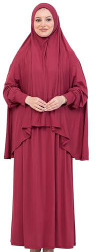 Prien Weich Gebetskleidung Für Frauen, Muslim Abaya Hijab Kleid Damen, Türkisch Viskose Islamische Kleider, Muslimische Kopftuch, Burka, Khimar, Jilbab Für Ramadan, Hajj