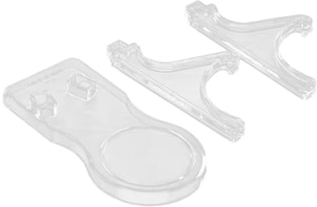 MUCKLILY Acrylic Plate Display Holder Easel Stand for Small Decorative Plates Desktop Showcase for Kitchen Cupboard