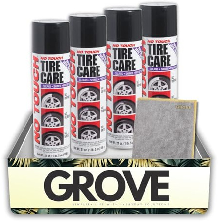 No Touch Tire Care Kit – Wheel Tire Cleaner for Drivers with Random Item