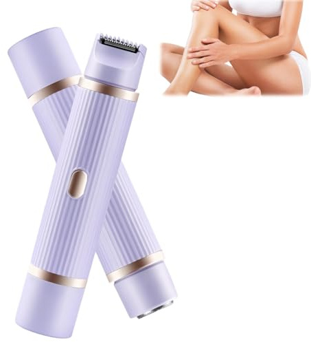Rasoio elettrico da donna 2 in 1 a doppia testa, ricaricabile, rasoio elettrico per bikini, rasoio elettrico per donne, rasoio viso per W/omen, rasoio per peli pubici per W/omen, rasoi da donna per