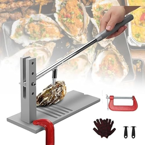 Generisch Professioneller Austernöffner, tragbares Austernmesser, einfach zu verwenden, Austernöffner for zu Hause, enthält Zwei Austernmesser, Handschuh und G-Clip