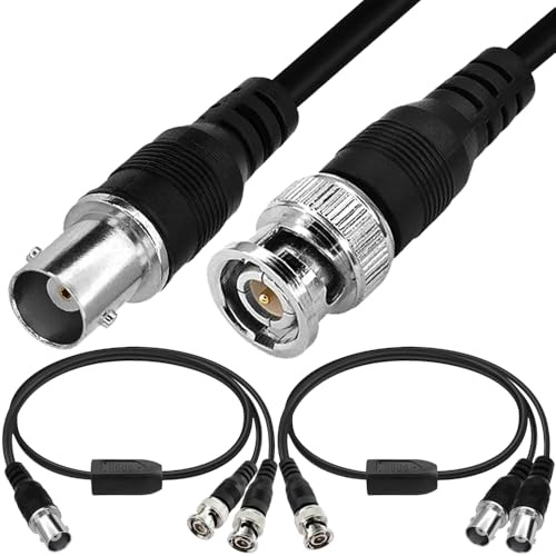 Xiatiaosann Cavo splitter BNC da 1 a 2, cavo connettore BNC maschio a doppio BNC femmina, cavo connettore BNC femmina a doppio BNC maschio, cavo splitter coassiale BNC da 50 ohm per apparecchiature