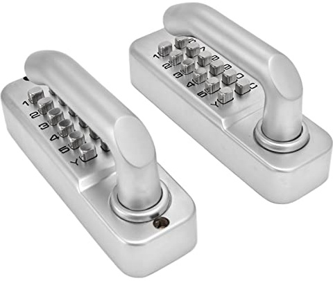 Asixxsix Double Sided Handle Mechanical Combination Lock, Keyless Entry Door Lock, Durable Zinc Alloy, Long Service Life, Suitable for Gates, Parking Lots, Lodging Houses