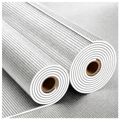 HUFIREHU Aluminisé A Bulles Double Face Isolant Thermique Double RéFléChissant Reflecteur De Chaleur Pour Radiateur Pour Isolation Du Toit, Sol, Plafond(100cm/39.4in,0.5cm/0.2in)