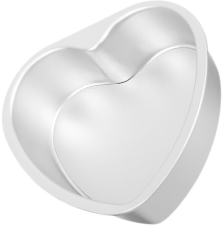 TOYANDONA Teglia Cuore in Alluminio Spessa con Fondo Removibile Stampi Forma Cuore per Dolci Stampo Cake Pan per Cucina e Feste Strumento Baking Versatile per Torte DIY