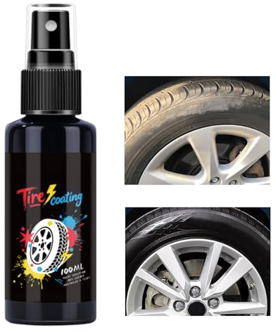 Hozaenwa Spray Brillant pour Pneus - Agent de Revêtement Nano Anti-Rayures pour Pneus,Agent pour Jantes Haute Brillance,pour Véhicule Moto Voiture SUV Camping-Car Automobile Détail À Domicile