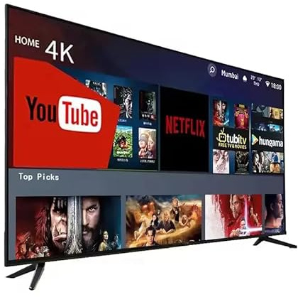 Smart 4K LED TV, 43-75 Inch Television for Home Cinema with High Resolution Display