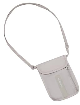 Samsonite TA Revolution – RFID Brustbeutel, Sicher und Kompakt, Tragbar unter der Kleidung, Reise-Brustbeutel für Pass, Kreditkarten und Bargeld, Grau (Eclipse Grey)