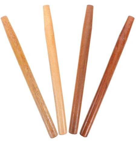 TOYANDONA Replacement Hardwood Wooden Handles 4 Pcs 40Cm Long Ergonomic Grip Handles for Garden Tools Including Hoes Shovels and Sickles for Efficient Gardening