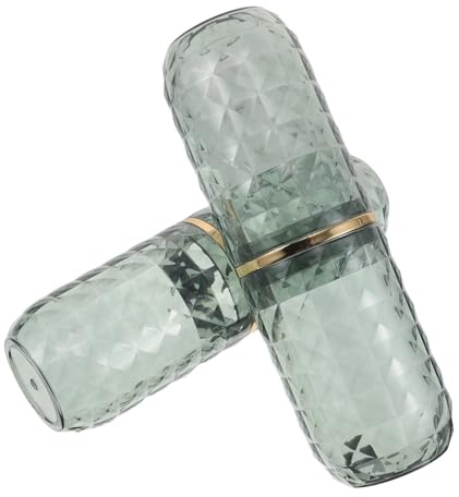 Générique Gobelets de Voyage pour Brosse à Dents 2 Pièces en Plastique Vert Foncé, Porte-brosses à Dents Réutilisables et Compacts, Accessoires D’hygiène Bucco- pour Salle de Bain