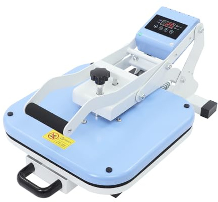 JAYEUW Heißpressmaschine 15x15in 1600W Heat Press Heißpresse für T-Shirts Wärmepresse mit Griff 0-200℃ 0-999s Timer, Hitzepresse Maschine Transferpresse für DIY T-Shirts Mützen Canvas-Taschen