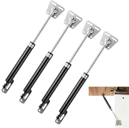 Amortiguador Puerta Cocina,4 Piezas Pistones Hidraulicos Muebles Cocina 280 mm 200 n,Amortiguadores Muebles Cocina con Tornillos,Resorte de Gas para Puertas Abatibles Armarios de Ropa