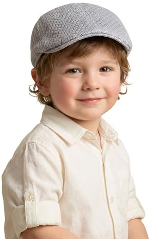 Schiebermütze Kinder Jungen Sommer Mütze Barett Kleinkind Flatcap Vintage Gatsby Hut Sonnenhut Leicht Atmungsaktiv Kopfbedeckung Hochzeit Taufe Festlich Zubehör Alltag