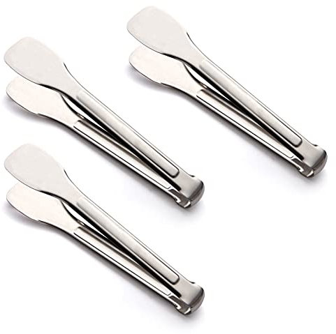Tenta KitcheKitchen Tongs Stainless Steel Buffet Serving Utensils Salad BBQ Tongs Heavy Duty Serving Food Tongs for Frying,Cooking,Clipping Toast Bread,Grilling,Pastry, Sandwich,12 Inch （3 Pack）