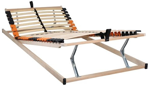 Betten-ABC Medifix 7-Zonen-Lattenrost, Härtegradverstellung, 28 Leisten, Belastbar bis 150 kg, Für alle Matratzen, Made in Germany, Ausführung: K+F Verstellung, Selbstmontage, Größe: 100 x 220 cm