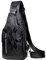 FANDARE Neu Brusttasche Herren Schultertasche Sling Bag Rucksack mit USB Umhängetasche Sporttasche für Wandern,Abenteuer,Sport, Reisen und Joggen Camo Schwarz C
