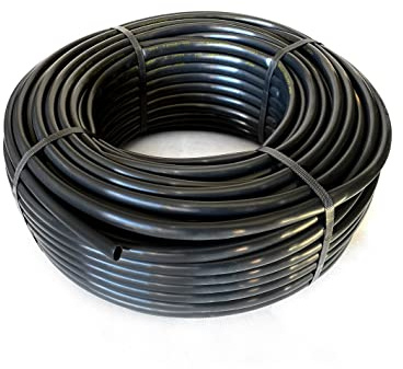 JARDIN202 - Tuberia de Riego por Goteo 16 mm | Sin goteros | Negra lisa | Rollo de 50 metros