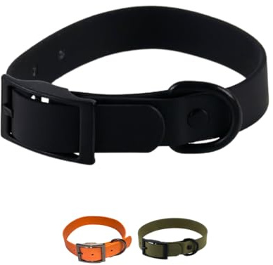 SNIFFLS Hundehalsband Schwarz Größe S - wasserfest 26-32cm klein | Verstellbar von 26 bis 32cm, Klapperfreier Verschluss, Weiche fellschonende Kanten, Leicht für kleine Hunde