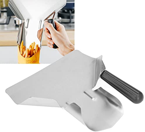 Riuulity Pommes-Trichter-Schaufel, Edelstahl, Multifunktions-Popcorn-Beutel für Chips, Popcorn