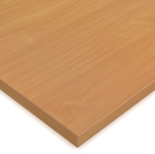 X57 Tischplatte 19mm Zuschnitt nach Maß 2mm ABS Kante Umleimer Dekorplatte Holzplatte Spanplatte (Buche)
