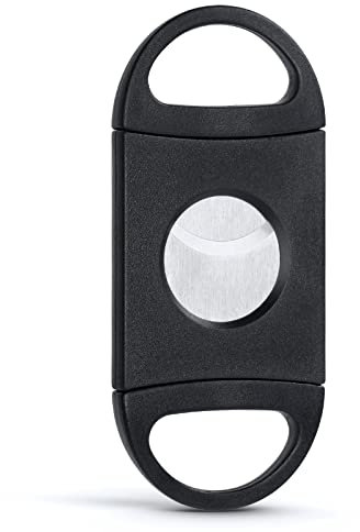 Vicloon Cigarrskärare sax, cigarrskärare rostfritt stål fickverktyg dubbel giljotin skärare blad sax lämplig för de flesta storlekar på cigarrer