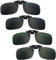FIBOUND 4 Stück Flip up Sonnenbrille Clip Gegen Licht, Polarisiert Clip Auf Sonnenbrillen, Clip Polarisierte Sonnenbrille, Clip On Sonnenbrille Aufsatz, für Im Freien, Fahren, Angeln, Radfahren