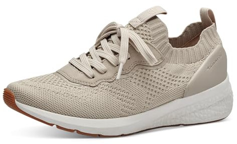 Tamaris Schnürer Damen Vegan sportlich beige,EU 40